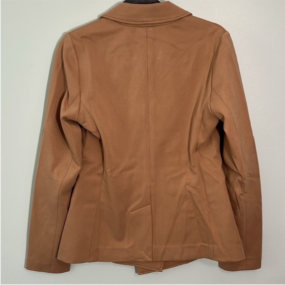SPANX Small Blazer Ponte Perfect Asymmetric Tailored Blazer in Toffee NWT - Picture 4 of 8